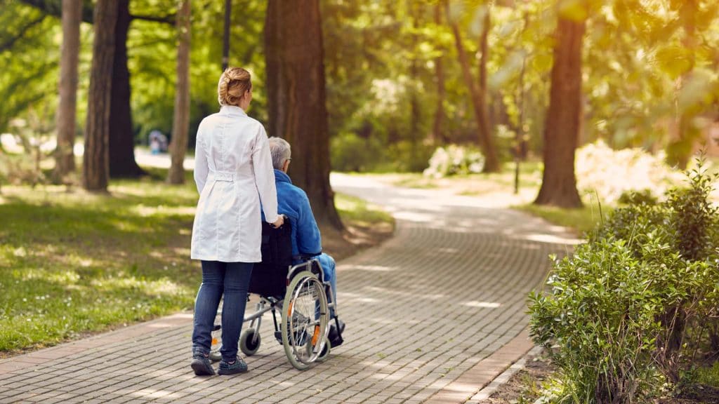 Summer walk with Senior - Home Care
