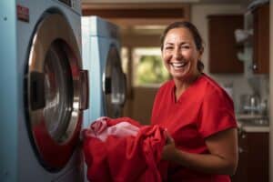 Promyse Home Care Nurse doing laundry