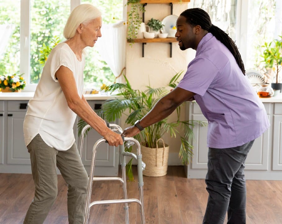 After Care with Promyse Home Care helps seniors after they have had hip replacement surgery to keep moving.