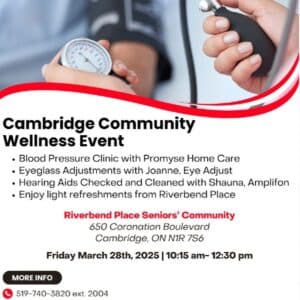 Cambridge Community Wellness event with Blood Pressure Clinic with Promyse Home Care.