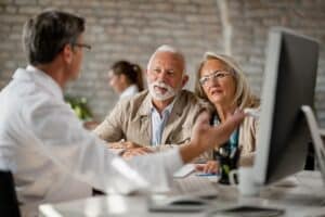 Senior couple is discussing what is needed for a Power of Attorney for Personal Care document