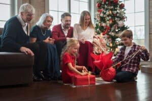 family gathering during the holidays