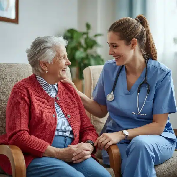 Primary caregiver with elderly mother.