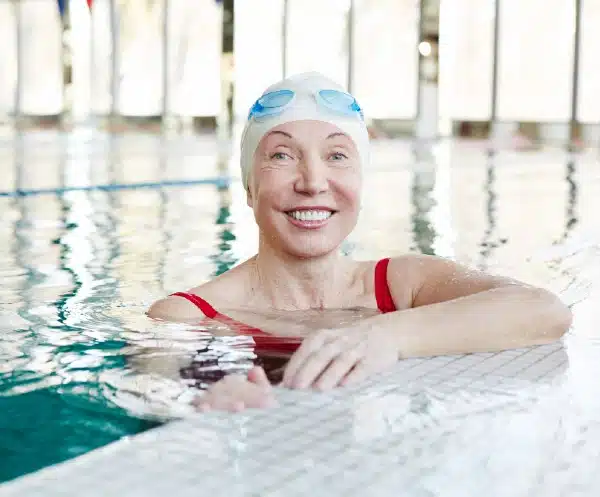 Swimming for seniors is a great way to relieve sore joints with gentle movement.