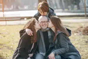Family caring for loved ones with dementia with care and understanding.