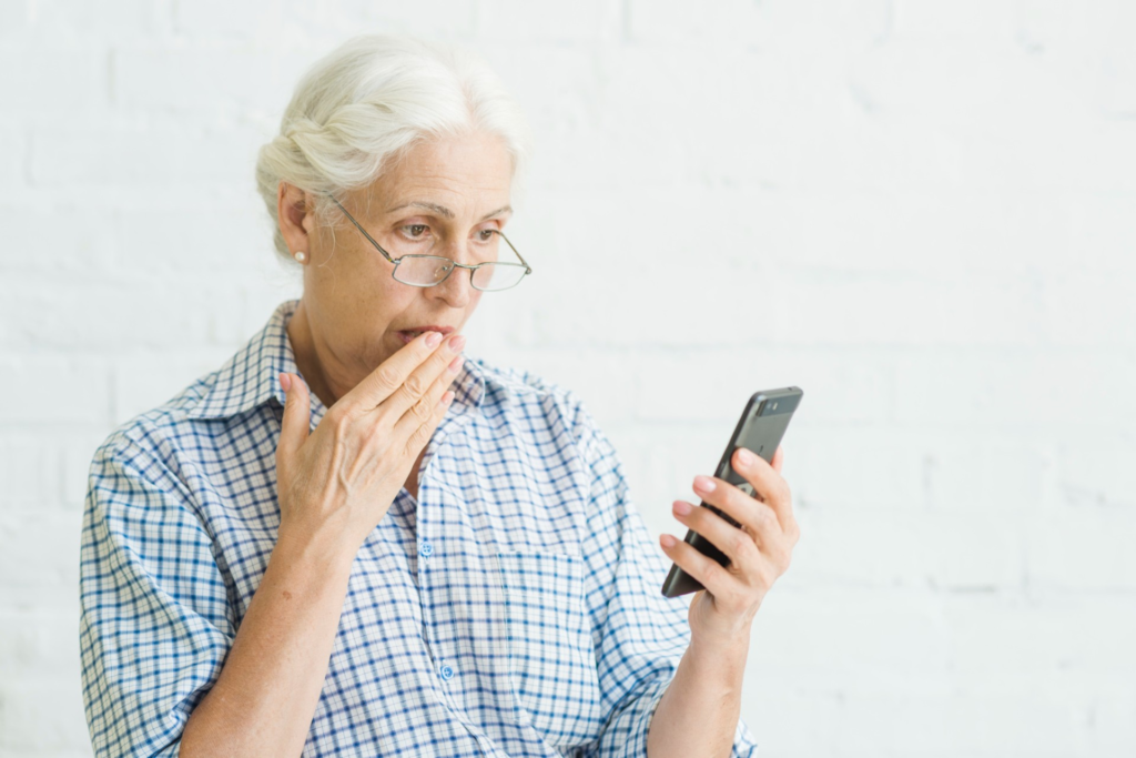 Older Senior is worried if the call is a scam.