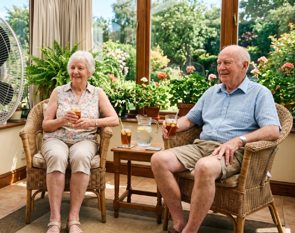 Families and caregivers should become familiar with what is normal for an older person so that changes are easier to recognize. Early signs of heat exhaustion can include: headache nausea dizziness unusual tiredness or weakness excessive thirst dark urine changes in normal behaviour Heat stroke is much more serious and is a medical emergency. Signs can include hot or red skin, dizziness, nausea, confusion or a significant change in the person's normal mental state. If you suspect heat stroke, call 911 immediately and move the individual to a cooler place while waiting for emergency assistance. With an elderly parent, don't automatically assume that confusion, fatigue or weakness is simply part of aging. A noticeable change during extremely hot weather deserves attention.