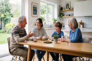 Grandparents are telling their grandchildren what the past for them was like