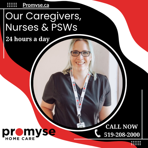 Branded images of PSWs and nurses of Promyse Home Care