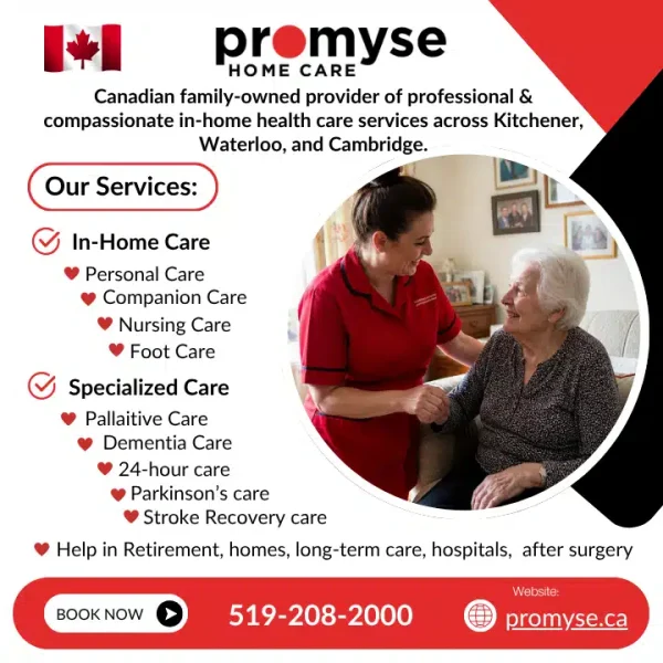 Promyse Home Care Branded Image on services offered